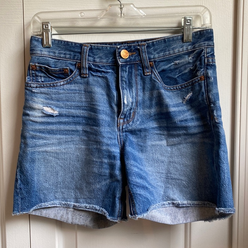 J. Crew Women’s 24 Raw Hem Broken-In Indigo Denim Shorts Style C4242